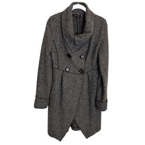 Le‎ Phare De La Baleine Italian Double Breasted Wool Blend Coat L